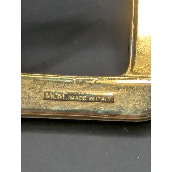 Rare Vtg ESCADA x MCM Leather Belt Gold Bow Dangle Made in Western Germany 36 main image 10